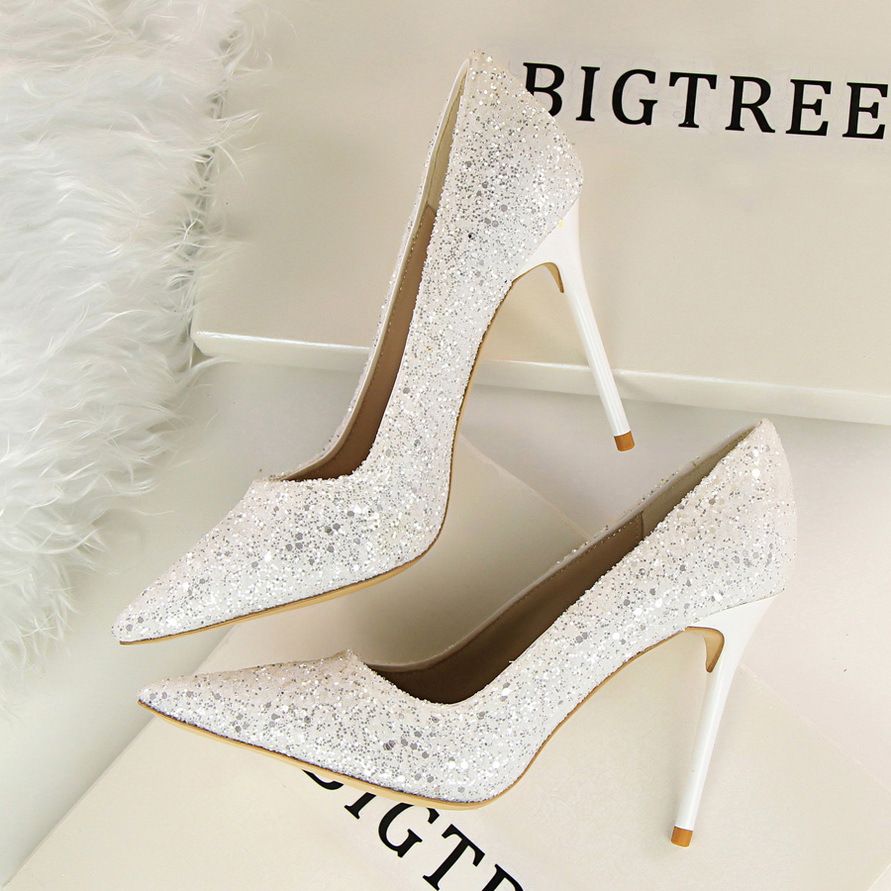 Glitter Pointed-toe High Heel Stilettos