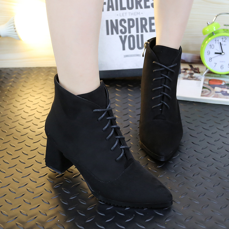 Handmade dual zipper pionted toe simple slim fit dress denim Boots real leather wedge business casual boots