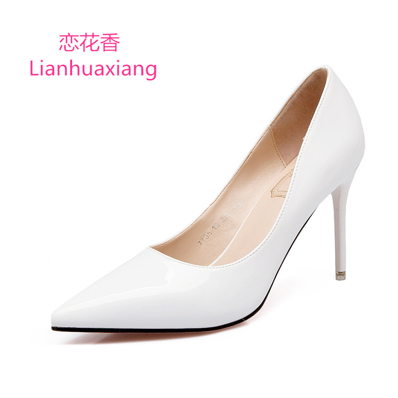 Pointed-toe High Heel Stilettos In Faux Leather Or Patent Leather