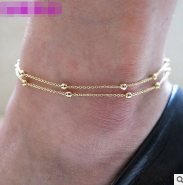 Double Chain Bead Chains Anklets