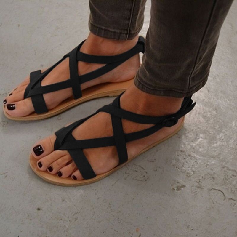 Rome Slip-on Straps Flat Casual Sandals