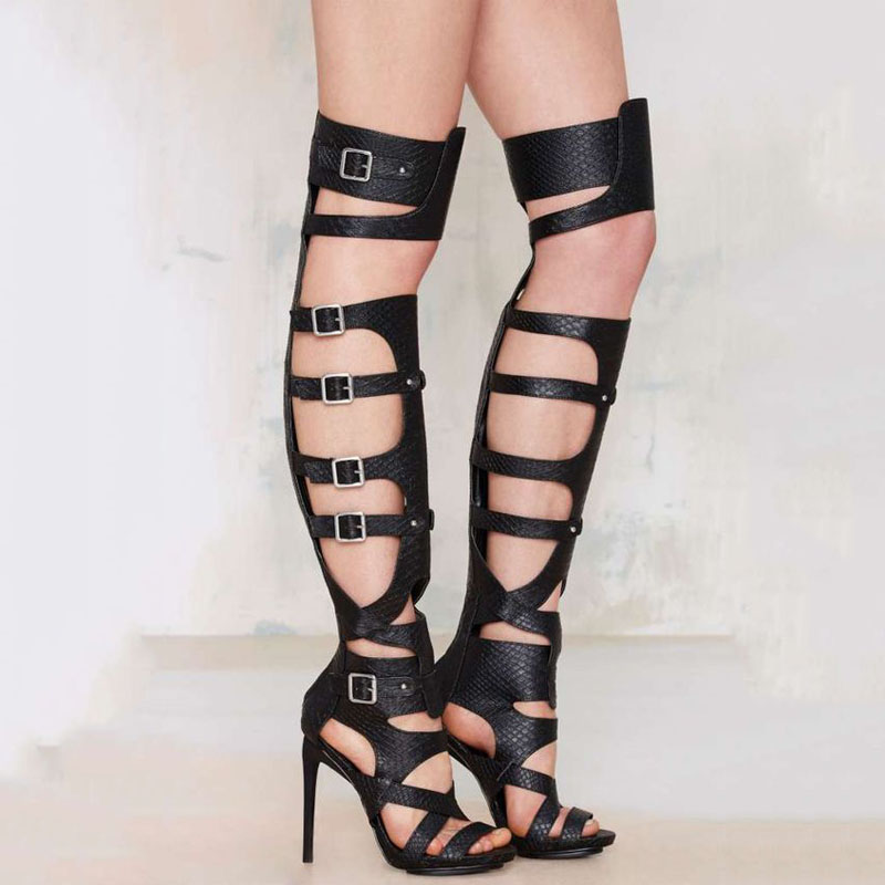 Strappy thigh high best sale