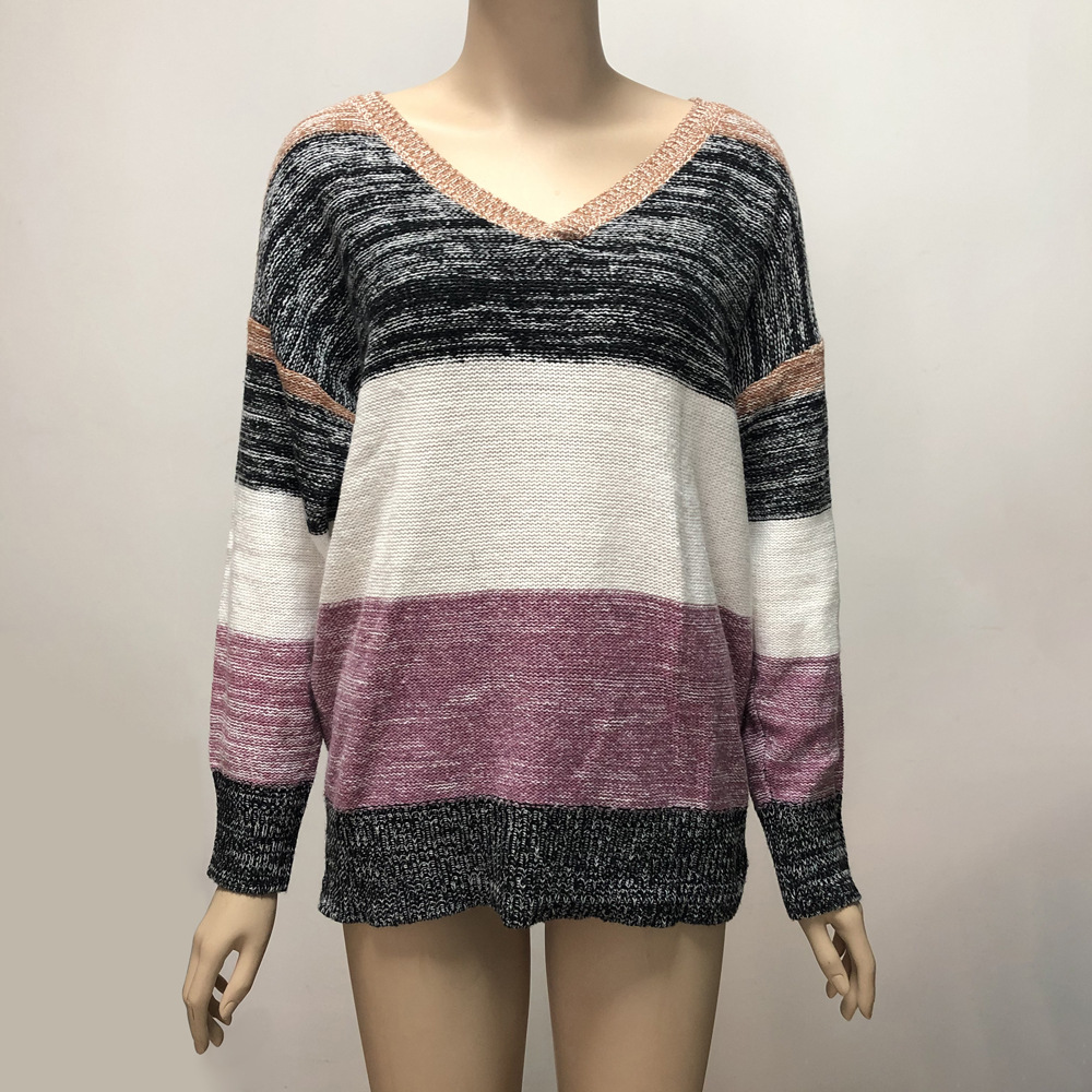 1# Plus Size Colorblock Knitted Top