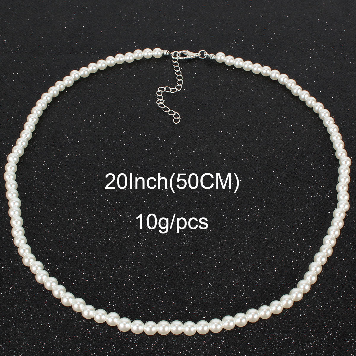 Fashionable And Versatile Near Round Imitation Pearl Necklace Neck Chain Female Clavicle Chain-3
