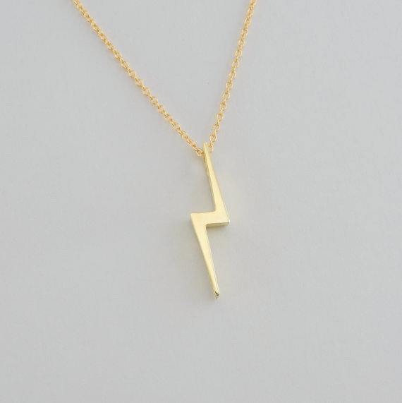 Electroplated Copper Chain Alloy Pendant Lightning Necklace Simple Z English Letter Necklace