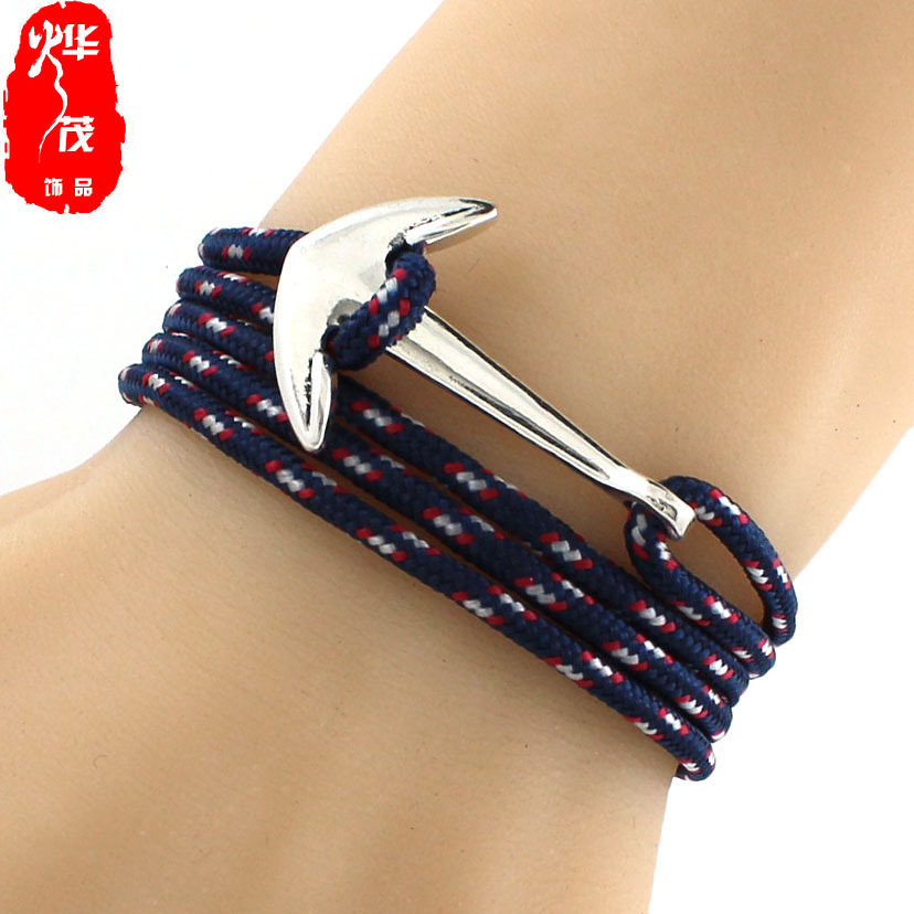 Anchor Accessories Multilayer Hand Woven Hand Decorated Nylon Rope Anchor Bracelet String-1