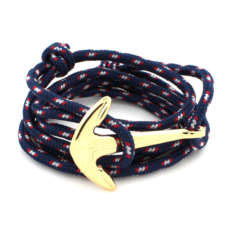 Anchor Accessories Multilayer Hand Woven Hand Decorated Nylon Rope Anchor Bracelet String-2