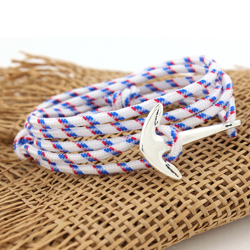 Anchor Accessories Multilayer Hand Woven Hand Decorated Nylon Rope Anchor Bracelet String-3