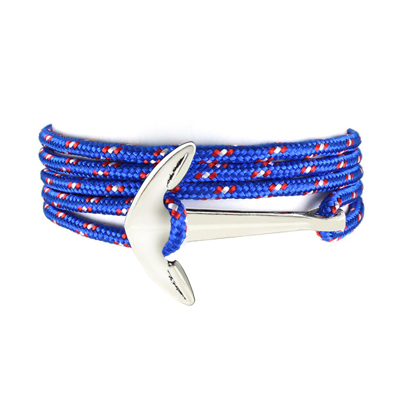 Anchor Accessories Multilayer Hand Woven Hand Decorated Nylon Rope Anchor Bracelet String-17