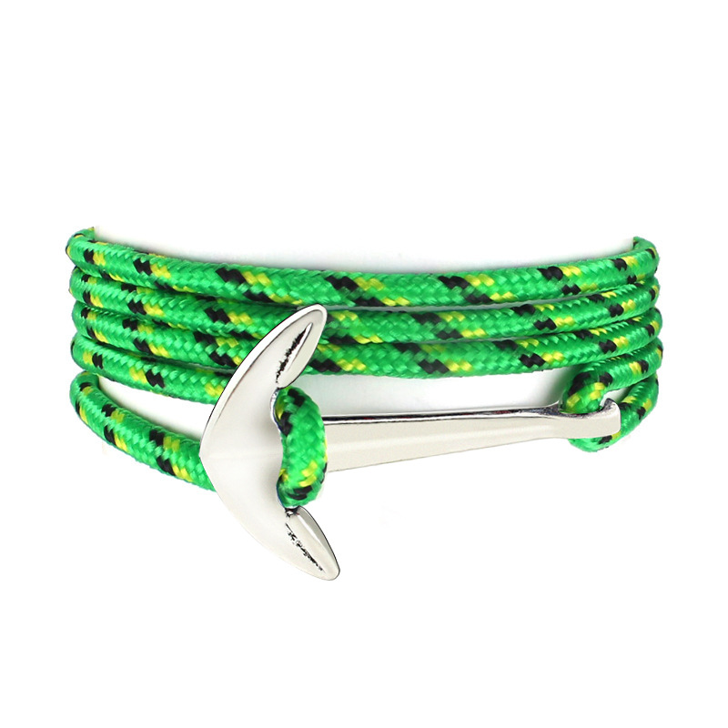 Anchor Accessories Multilayer Hand Woven Hand Decorated Nylon Rope Anchor Bracelet String-19