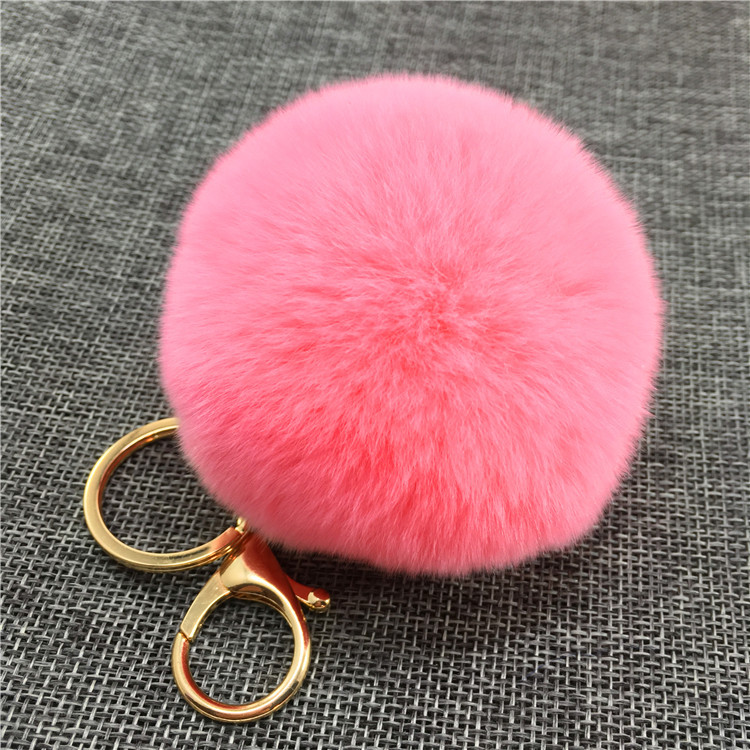 Rex Rabbit Hair Ball Bag Key Chain Pendant Fashion Fur Car Bag Pendant-3