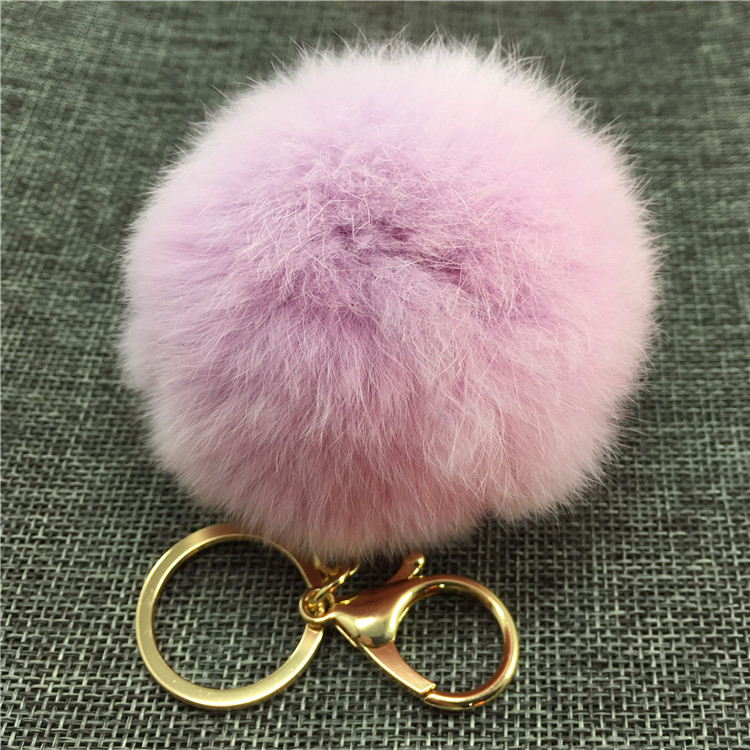 Rex Rabbit Hair Ball Bag Key Chain Pendant Fashion Fur Car Bag Pendant-4