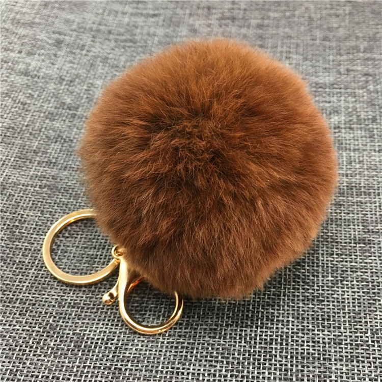Rex Rabbit Hair Ball Bag Key Chain Pendant Fashion Fur Car Bag Pendant-10