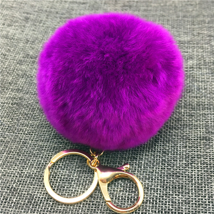 Rex Rabbit Hair Ball Bag Key Chain Pendant Fashion Fur Car Bag Pendant-13