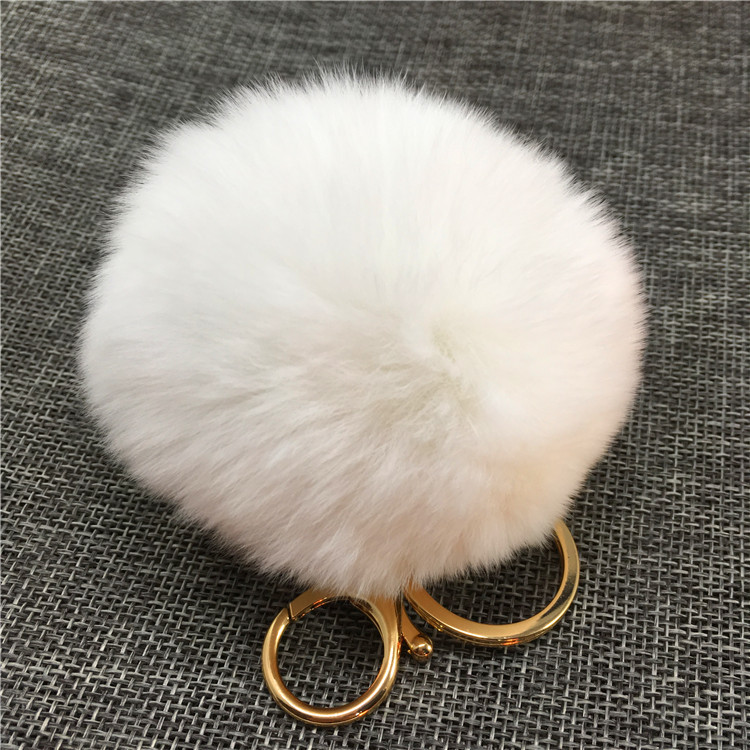 Rex Rabbit Hair Ball Bag Key Chain Pendant Fashion Fur Car Bag Pendant-15