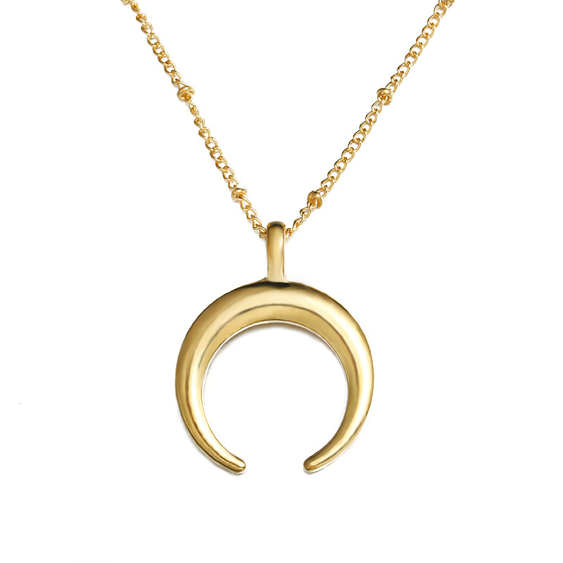 Golden Ox Horn Necklace