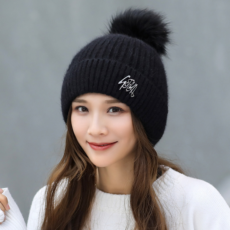 Black Autumn And Winter Fashion Versatile Korean Wool Hat
