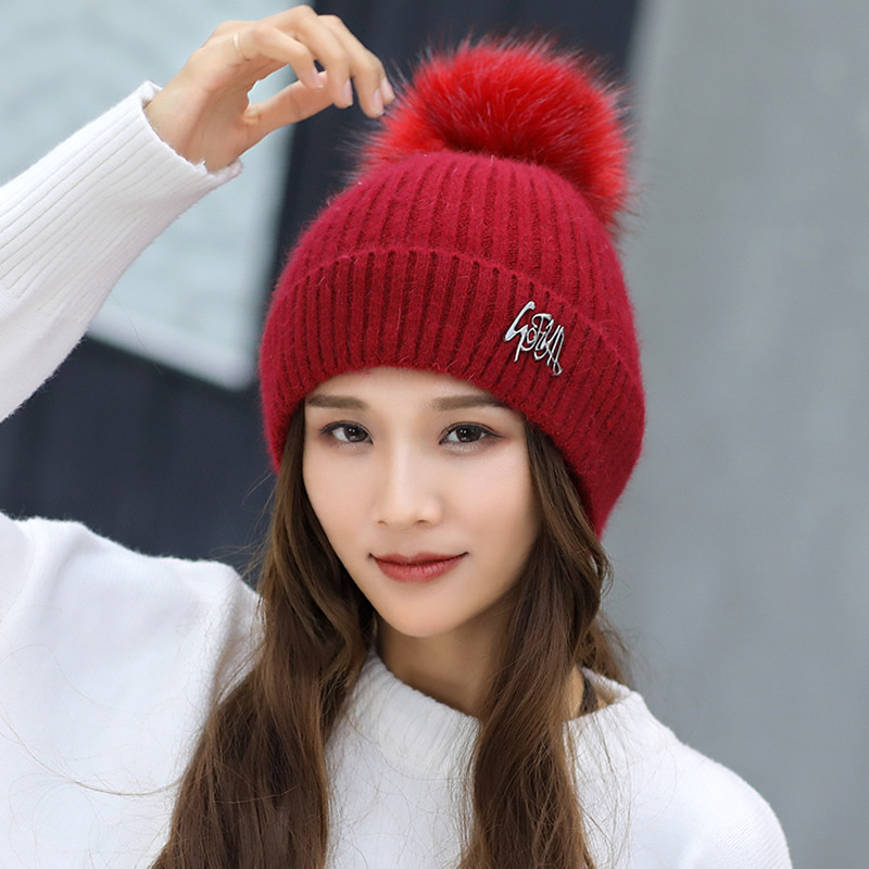 Red Autumn And Winter Fashion Versatile Korean Wool Hat