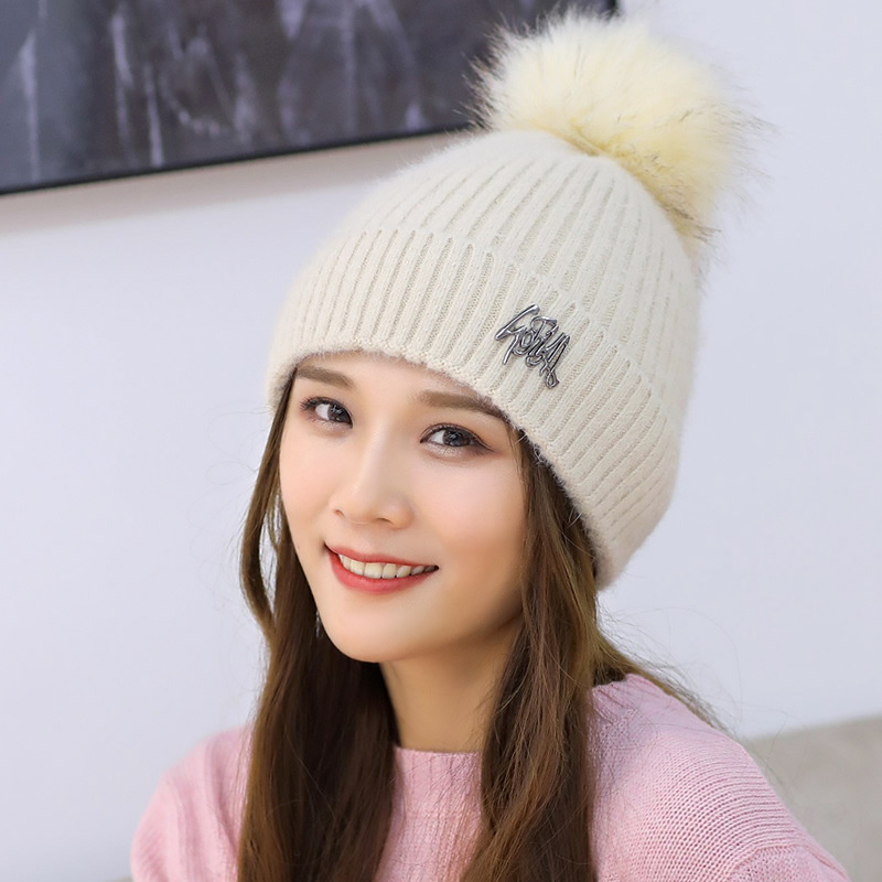 Beige Autumn And Winter Fashion Versatile Korean Wool Hat