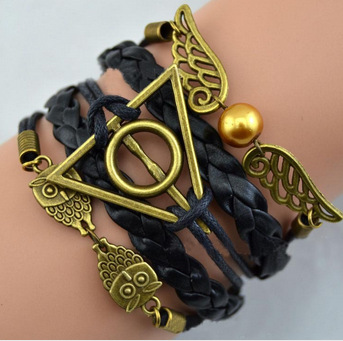 Retro Harry Potter Dove Owl Wax Line Fashion Bracelet-2