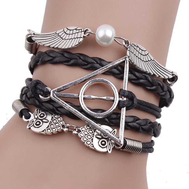 Retro Harry Potter Dove Owl Wax Line Fashion Bracelet-6