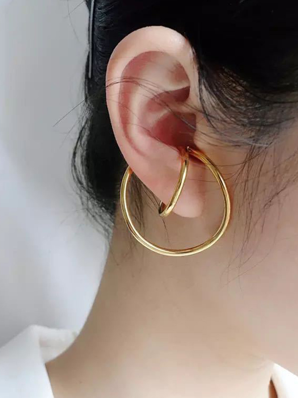Chic Irregular Solid Color Twist Earrings