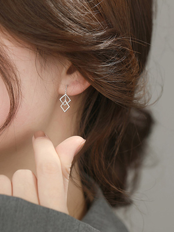 Urban Geometric Alloy Earrings Accessories