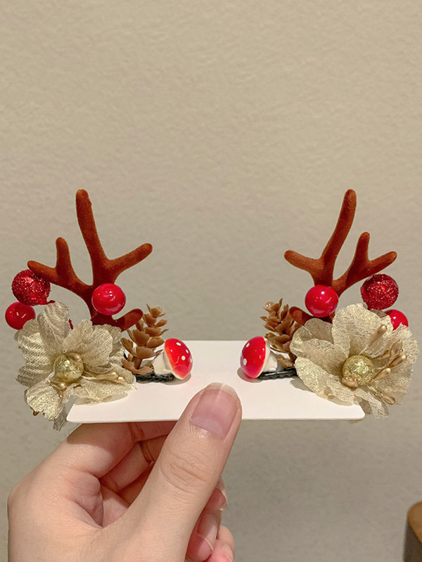 Christmas 10 Colors Handmade Elk Headwear-9