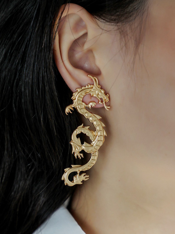 Original Dragon Sculpture Earrings