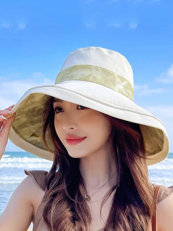 BEIGE Tie-Dyed Sun Protection Sun Hat