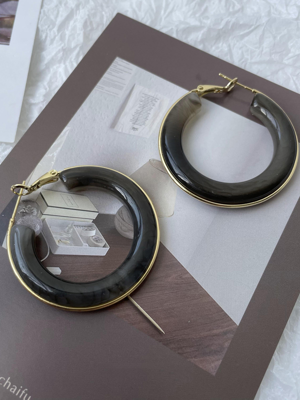 Original Circle Resin Earrings-334