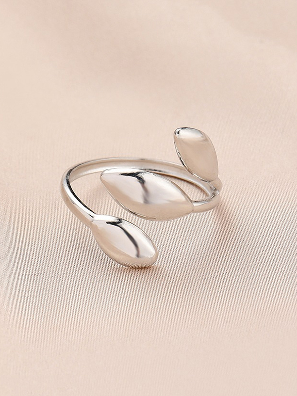 Silver Original Geometric Irregular Adjustable Ring