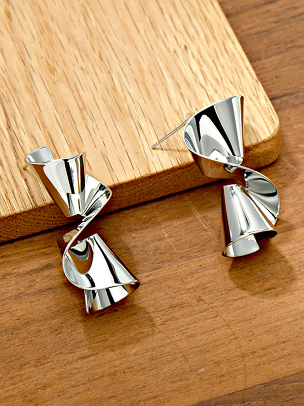 Silver Simple Normcore Geometric Earrings Accessories