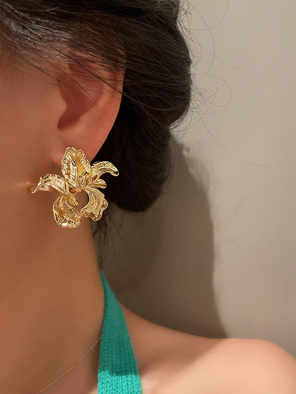 Simple Floral Irregular Earrings Accessories