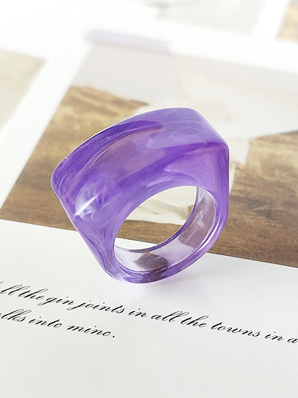 Purple Original Chic 9 Colors Acrylic Ring