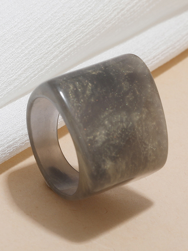 Gray Original Vintage 6 Colors Acrylic Geometric Ring