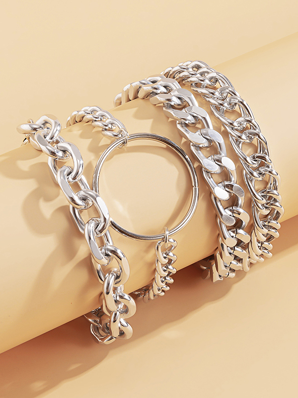 Silver Original Cool Hollow Chains Bracelet