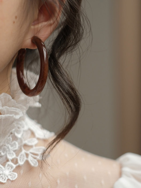 Brown Urban Geometric Earrings Accessories Eardrop