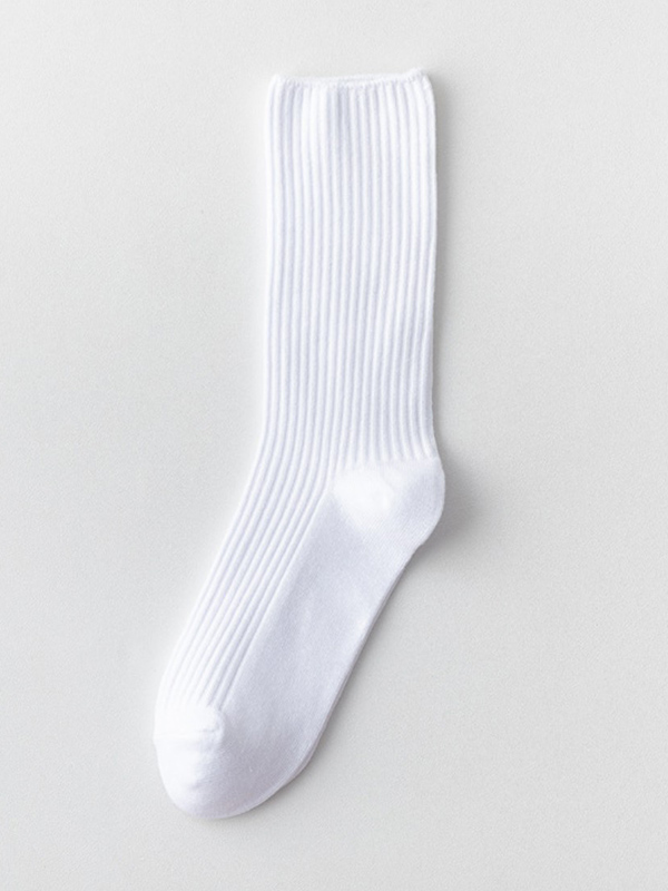 Style D Simple Casual Solid Color Socks