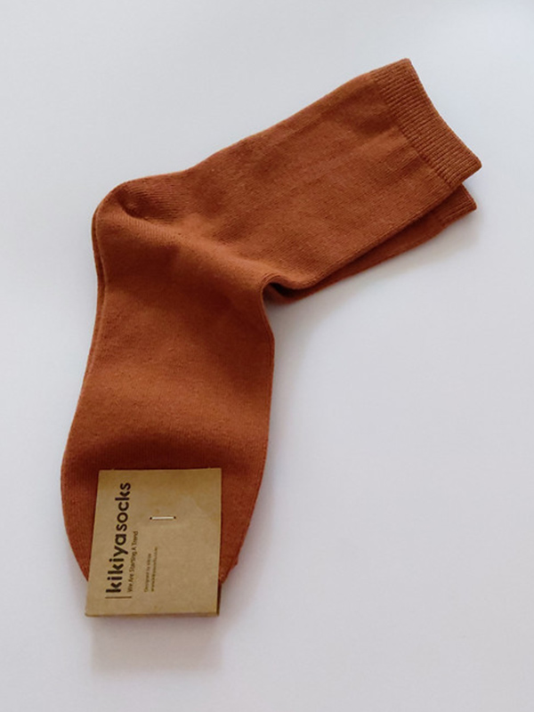 Orange Simple Casual 12 Colors Socks