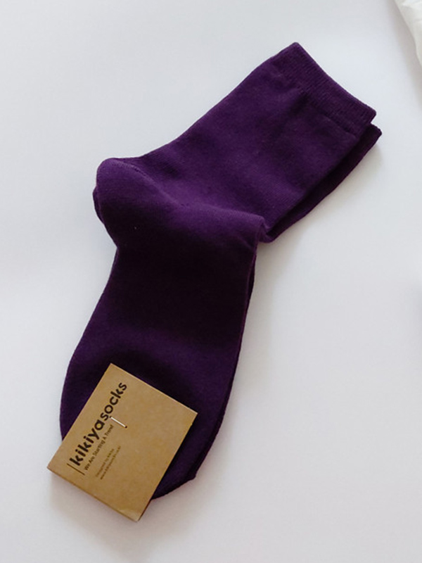 Purple Simple Casual 12 Colors Socks