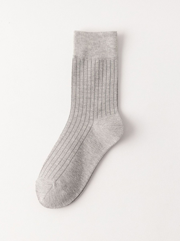 Light Gray Casual Simple 10 Colors Socks
