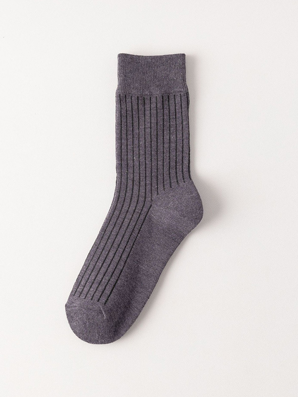 Purple Casual Simple 10 Colors Socks