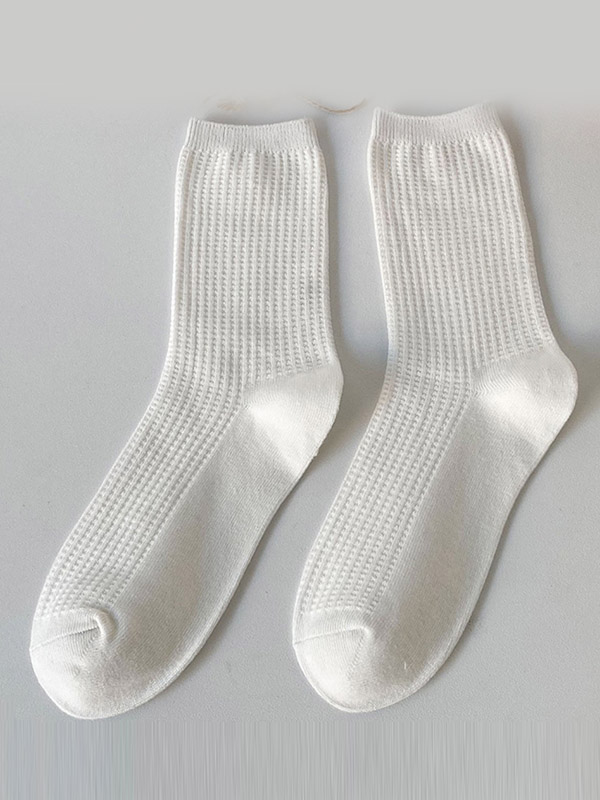 White Simple Casual Socks