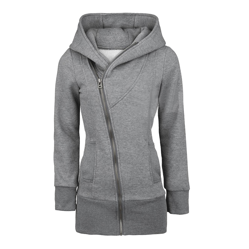 Zippered Plus Size Women's Hooded Coat（hd22120401）
