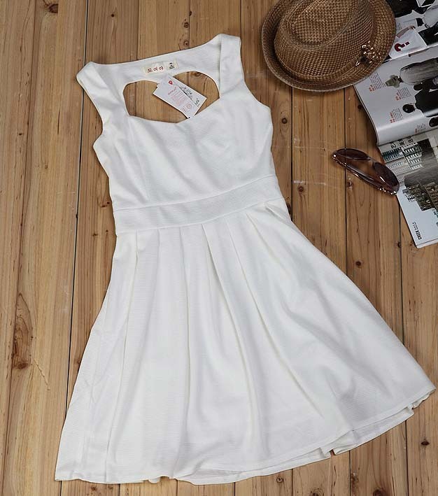 Cut Out Back Heart Backless Dress on Luulla