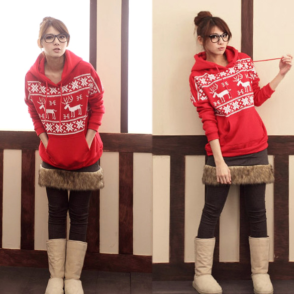 Cute deer hoodie Clearance