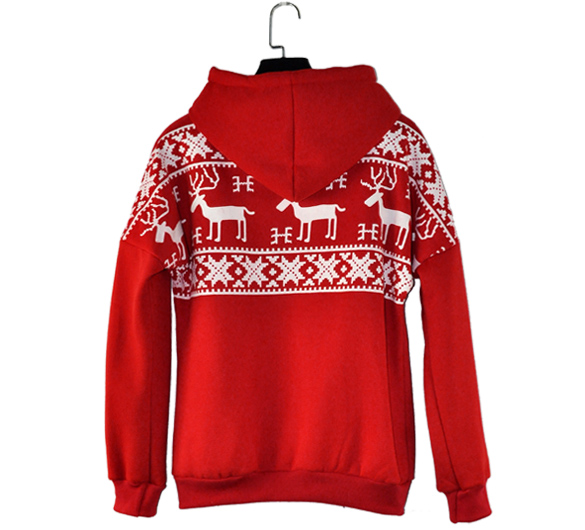 Babyhug Cotton Knit Full Sleeves Sweatshirt With Deer Print - Blue