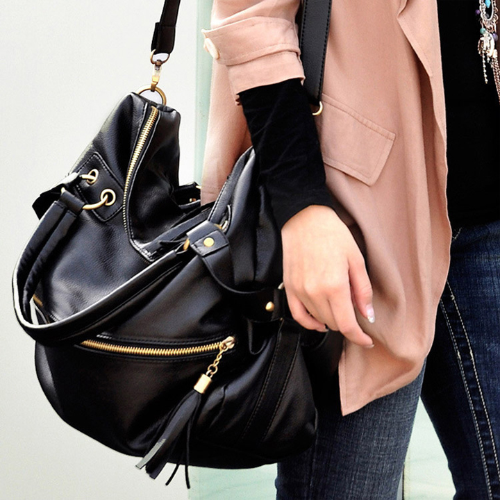 Tassel Large Capacity Shoulder Bag Handbag