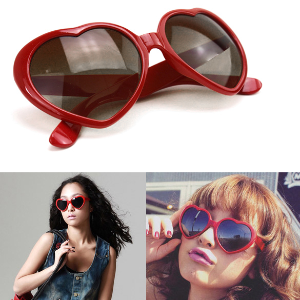 Heart Shape Unisex Sunglasses Party Glasses